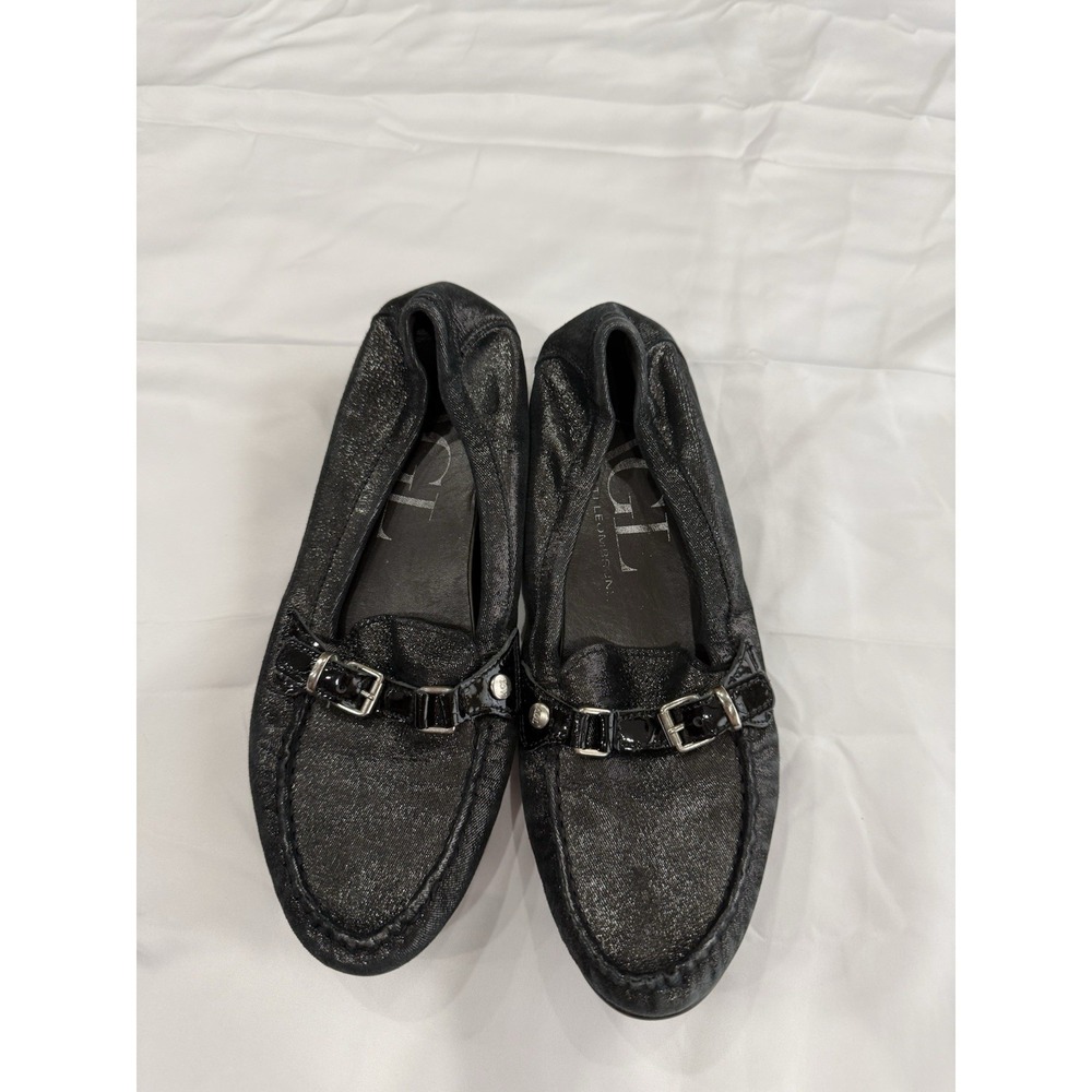 AGL Attilio Giusti Leombruni Italy Black Nubuck Ballet Flats Women's US 6/36 1/2